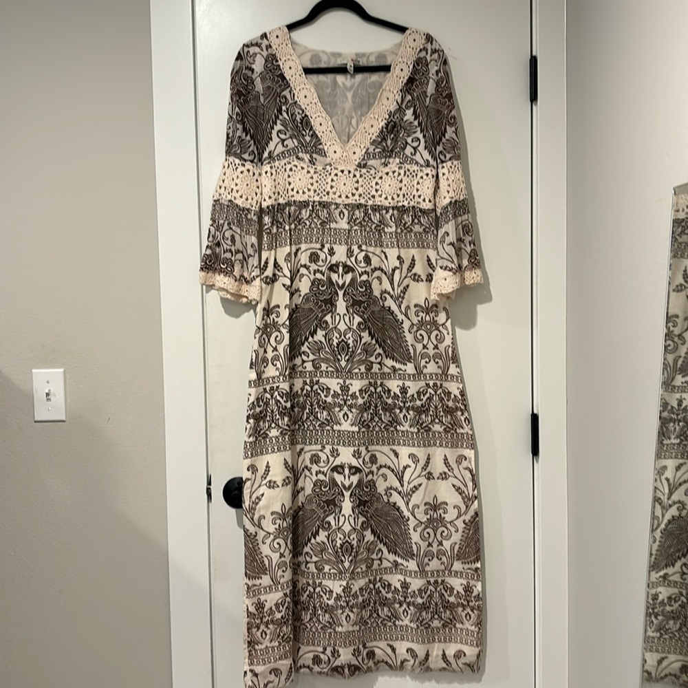 Joie peacock print maxi dress - SO CUTE! Size medium.